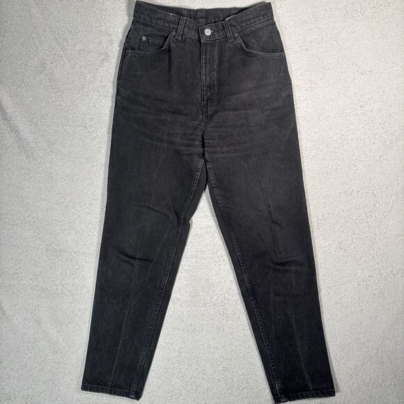 Vintage Levi’s Jeans Womens Sz 10 Short 15921 Tapered Fit Tapered Leg Black ‘96 - Picture 1 of 14